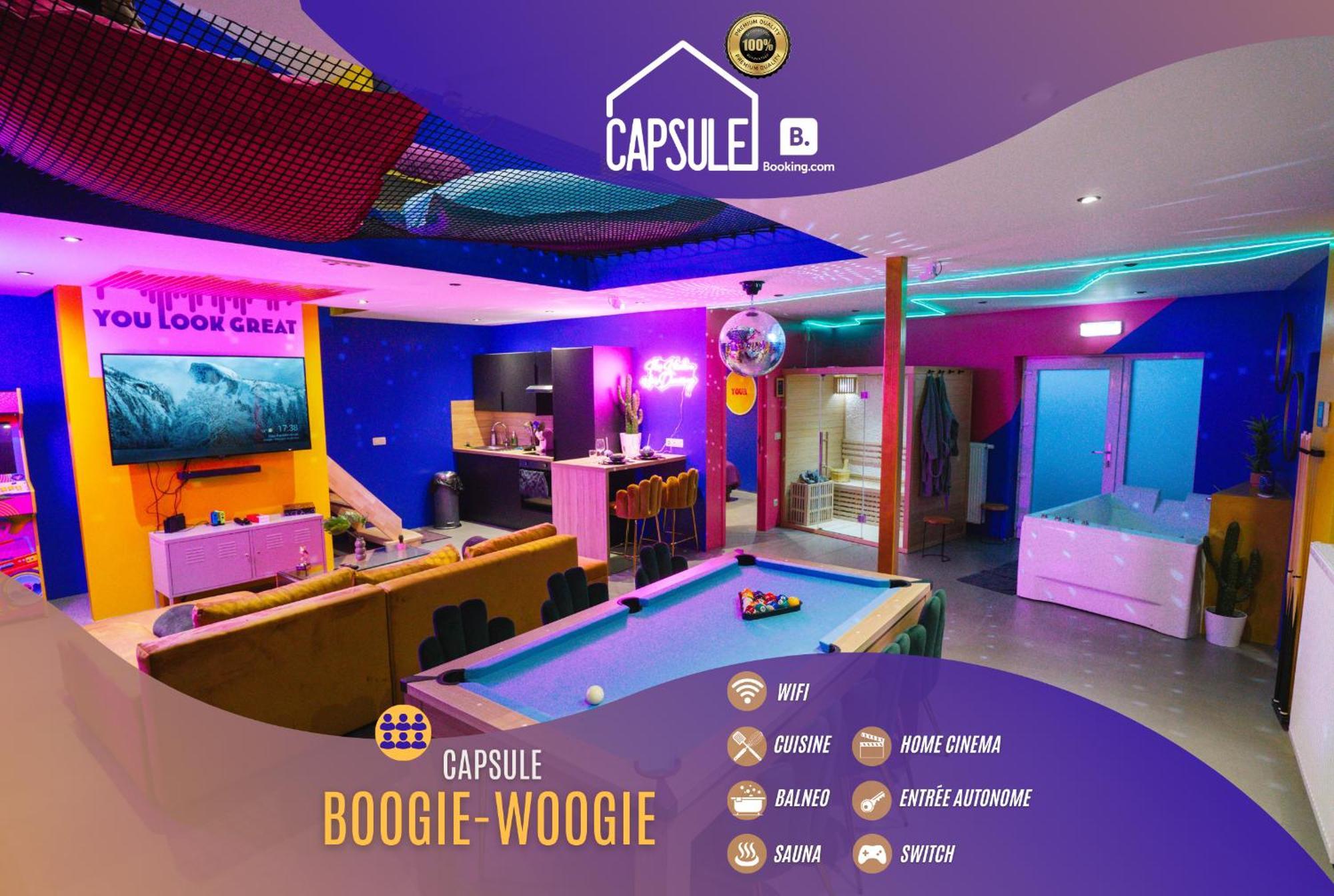 Capsule Boogie-Woogie - Jacuzzi - Sauna - Billard - Jeux - Ecran Geant - Filet Suspendu - Netflix ลา ลูเวียร์เร ภายนอก รูปภาพ